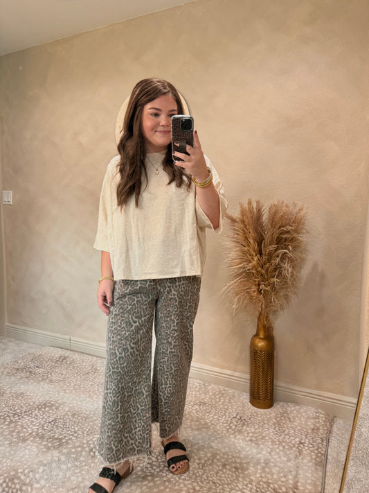 Ivory Easygoing Oversized Top
